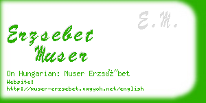 erzsebet muser business card